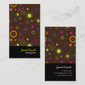 PixDezines Retro Sterren Visitekaartje (Voorkant / Achterkant)