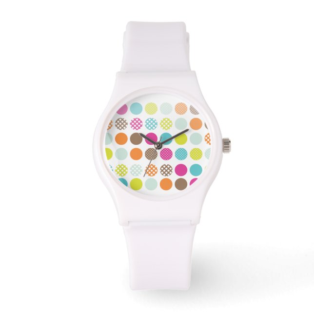 PixDezines retro stippen Horloge (Voorkant)