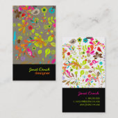 PixDezines Retro Tree/DIY achtergrondkleur Visitekaartje (Voorkant / Achterkant)