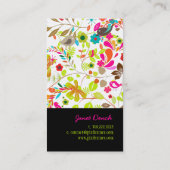 PixDezines Retro Tree/DIY achtergrondkleur Visitekaartje (Achterkant)