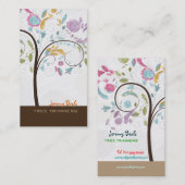 PixDezines retro Tree Trimmers ♥ ♥ Visitekaartje (Voorkant / Achterkant)