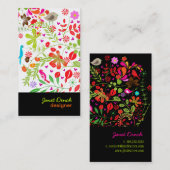 PixDezines Retro Tree Visitekaartje (Voorkant / Achterkant)