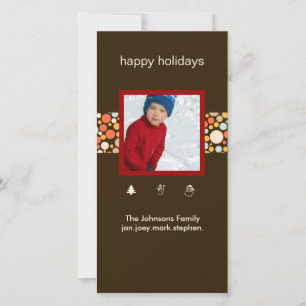 PixDezines retro-versieringen, fotokaarten Feestdagenkaart