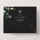 PixDezines Robuuste Eucalyptus DIY-achtergrond All In One Uitnodiging (Achterkant)