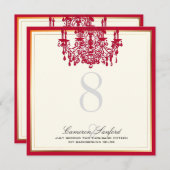 PixDezines rode kaareliers/tabelnummers Kaart (Voorkant / Achterkant)