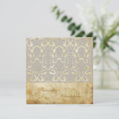 PixDezines +Romantic Flora Damask Kaart (Staand voorkant)
