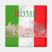PixDezines Rome, Roma (DIY) Faux Roos Gold + Marbl Magneet (Voorkant)