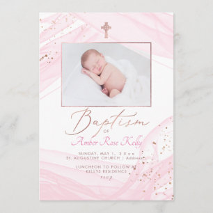PixDezines Roos Gold Celtic Cross Baptisme Kaart