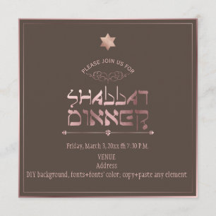 PixDezines Roos Gold Shabbat Dinner/DIY background Kaart