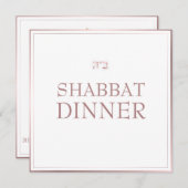 PixDezines Roos Gold Shabbat Kaart (Voorkant / Achterkant)