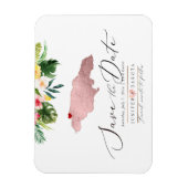 PixDezines Rose Gold Jamaïque Carte Magnet (Vertical)