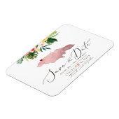 PixDezines Rose Gold Jamaïque Carte Magnet (Côté Gauche)