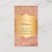 PixDezines Rosette damask/faux parchment Visitekaartje (Achterkant)