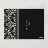 PixDezines Rossi Damask, carte n° de table (Dos)