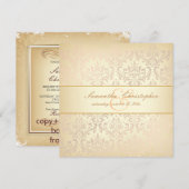 PixDezines Rossi Damask, Champagne Kaart (Voorkant / Achterkant)