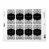PixDezines Rossi Damask/DIY/black+white Etiket (Full Sheet)