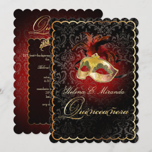 PixDezines Rossi Damask/Masquerade/DIY/Ruby Kaart