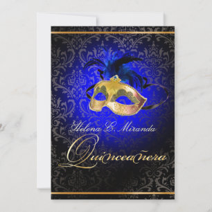 PixDezines Rossi Damask/Masquerade/DIY/sapphire Kaart