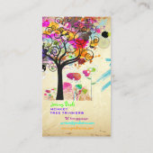 PixDezines /roze Boom Trimmers ♥ Visitekaartje (Achterkant)