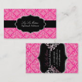 PixDezines Roze Céline Damask/DIY kleur Visitekaartje (Voorkant / Achterkant)