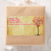 PixDezines Roze esdoorn Etiket (Insitu)