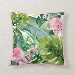 PixDezines Roze Flamingo, Tropisch, Frame DIY Kussen