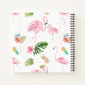 PIXDEZINES ROZE FLAMINGOS BABY'S EERSTE NOTITIEBOEK (Achterkant)