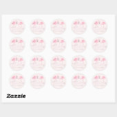 PixDezines Roze Flamingo's Dank u DIY achtertuin Ronde Sticker (Vel)