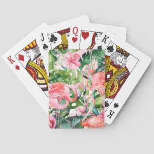 PixDezines Roze flamingos Pokerkaarten