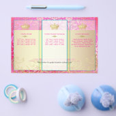 PixDezines roze flora damask Flyer (Enkel)