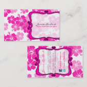 PixDezines roze hibiscus/diy background Visitekaartje (Voorkant / Achterkant)