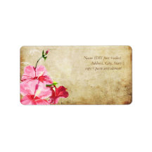 PixDezines Roze Hibiscus/Faux Parchment