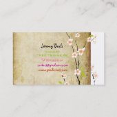 PixDezines roze kersblossom ♥ ♥ Visitekaartje (Achterkant)