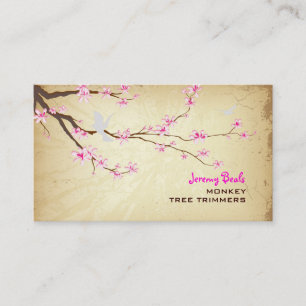 PixDezines /roze kersenboomtrimmers ♥♥♥ Visitekaartje