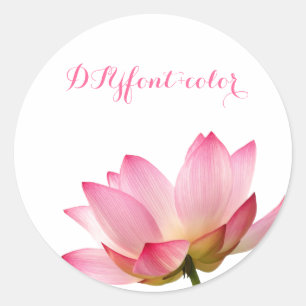 PixDezines roze lotus/DIY achtergrond Ronde Sticker