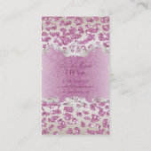 PixDezines roze luipaard/champagne Visitekaartje (Achterkant)