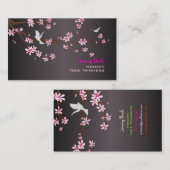 PixDezines /roze sakura tree trimmers ♥ ♥ Visitekaartje (Voorkant / Achterkant)