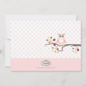 PixDezines roze uil/diy accent kleur Aankondiging (Achterkant)