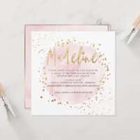 PixDezines Roze Waterverf Gold Dust Bat Mitzvah