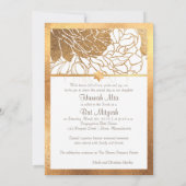 PixDezines Rozen Bat Mitzvah/Faux Gold Kaart (Achterkant)
