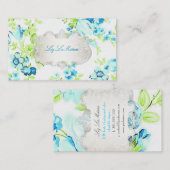 PixDezines  rozen/blauw Visitekaartje (Voorkant / Achterkant)