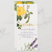 PixDezines  Rozen/Lavendel/Menu Menu (Voorkant / Achterkant)