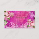 PixDezines rozen/waterverf Visitekaartje (Achterkant)