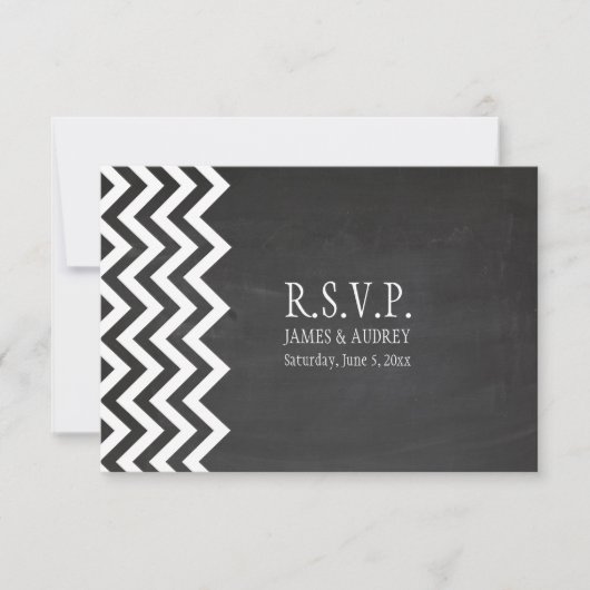 PixDezines rsvp-alkboard+chevron RSVP Kaartje (Voorkant)