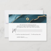 PixDezines RSVP Aquarelle Agate Bar Mitzvah ✡ (Dos)