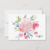 PixDezines RSVP Aquarelle Fleurs Bat mitzvah ✡ (Devant)
