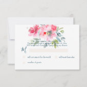 PixDezines RSVP Aquarelle Fleurs Bat mitzvah ✡ (Dos)