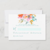 PixDezines RSVP Aquarelle Fleurs Bat mitzvah ✡ (Dos)