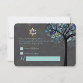 PixDezines rsvp arbre de vie Bat mitzvah (Dos)