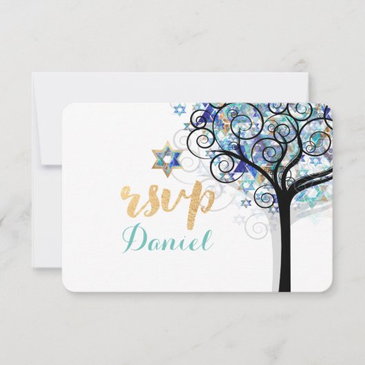PixDezines rsvp arbre de vie Bat mitzvah (Devant)